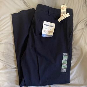 Navy straight fit khakis
